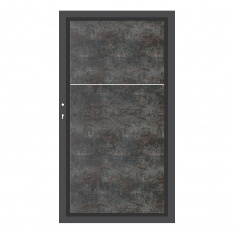 System Board Keramik XL Tor Darknight 2923, DIN links H:180cm, Anthrazitrahmen, Sonderbreite