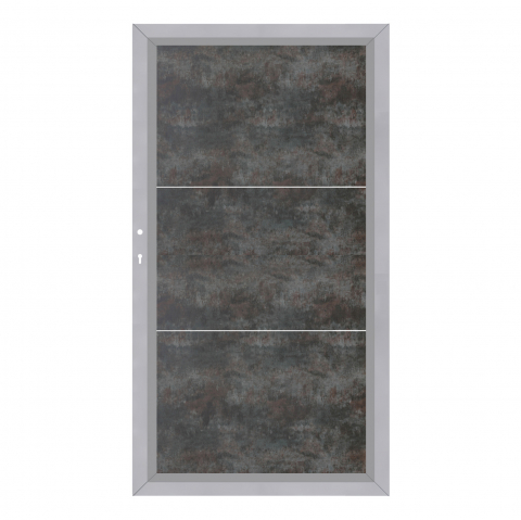 System Board Keramik XL Tor Darknight 2923, DIN links H:180cm, Silberrahmen, Sonderbreite