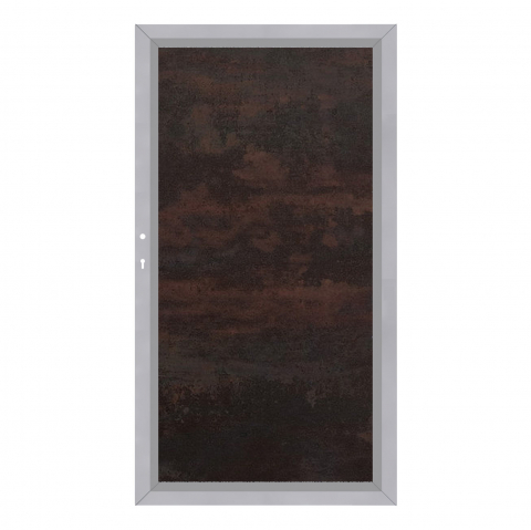 System Board Tor Oxido Flame 2923, DIN links H:180cm, Silberrahmen, Sonderbreite
