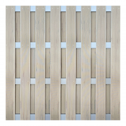 Groja BPC Fertigzaunelement 180x180cm Bi-Color Sand - gerillt