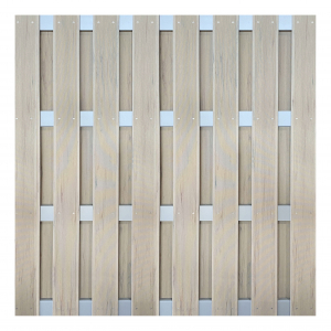 Groja BPC Fertigzaunelement 180x180cm Bi-Color Sand - gerillt