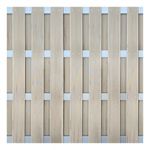 Groja BPC Fertigzaunelement 180x180cm Bi-Color Sand - gerillt