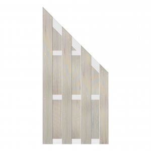 Groja BPC Fertigzaunelement 84,3x180-90cm Bi-Color Sand - gerillt