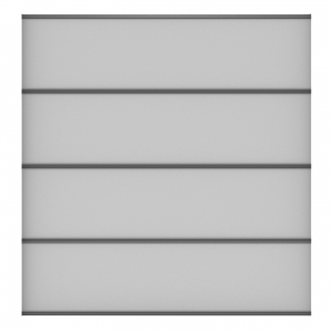 GroJa Premo HPL Steckzaun Uni Grau 180x180cm