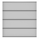 GroJa Premo HPL Steckzaun Uni Grau 180x180cm
