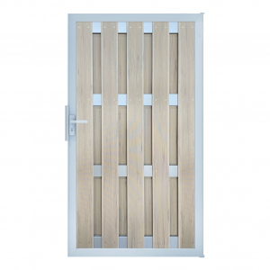 Groja BPC Fertigzaun Tor 100x180cm BiColor-Sand - gerillt