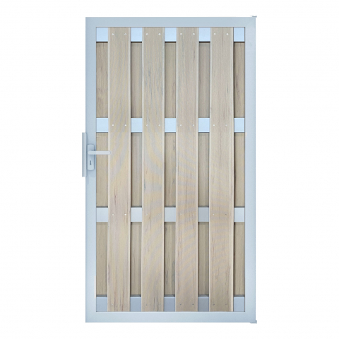 Groja BPC Fertigzaun Tor 100x180cm BiColor-Sand - gerillt