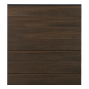GrojaSolid Grande BPC Steckzaun-Set 180x180cm walnuss co-extrudiert