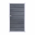 GrojaSolid Grande Premium BPC Steckzaun Universal Tor 100x180cm steingrau co-extrudiert-silber