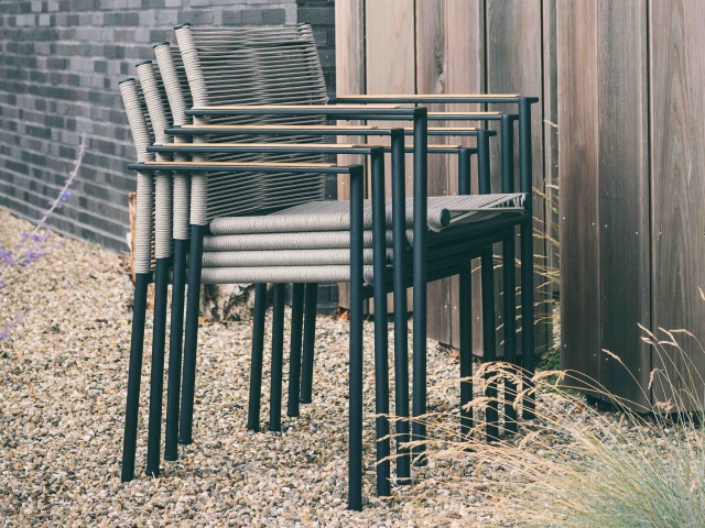 Apple Bee Jakarta Dining-Set 3 grey ca. 224x224cm