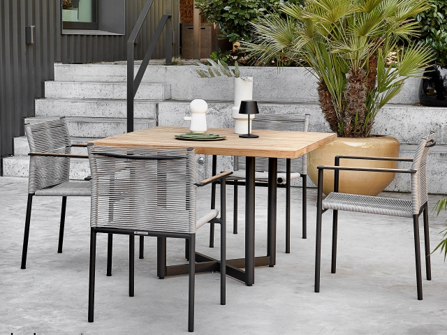 Apple Bee Jakarta Dining-Set 3 grey ca. 224x224cm
