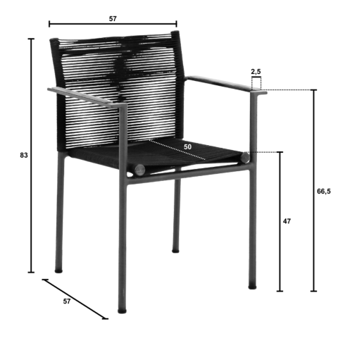 Apple Bee Jakarta Dining-Set 3 grey ca. 224x224cm