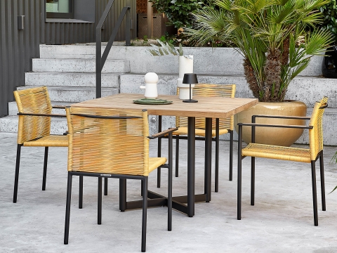 Apple Bee Jakarta Dining-Set 5 lemon ca. 224x224cm