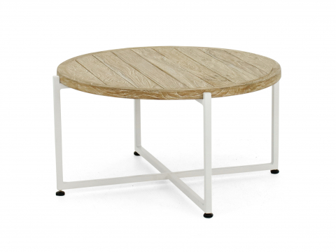 Apple Bee Milou Kaffeetisch Wei Teak 54cm