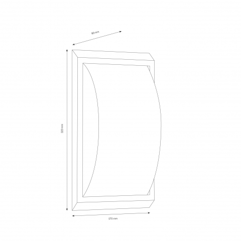 LCD Wandleuchte 053LED Edelstahl-Graphit