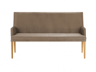 Niehoff Colorado Komfortbank Wildeiche, Leder Napoli stone