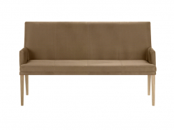 Niehoff Colorado Komfortbank Eiche bianco, Microfaser Nirvana beige