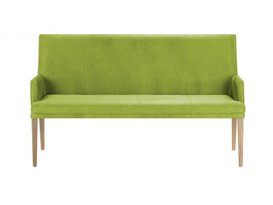 Niehoff Colorado Komfortbank Eiche bianco, Leder Napoli apple