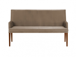 Niehoff Colorado Komfortbank Wild-Nussbaum, Leder Napoli stone