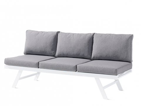 Sieger Auckland Daybed, weiß - Polster hellgrau