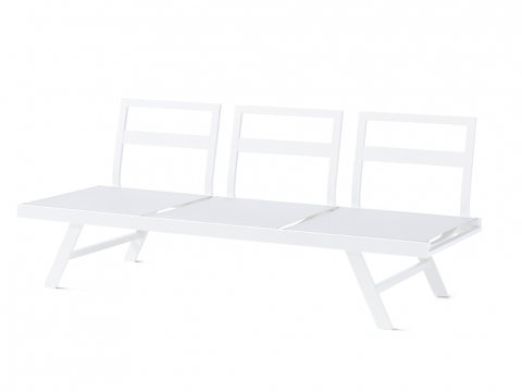 Sieger Auckland Daybed, wei - Polster hellgrau