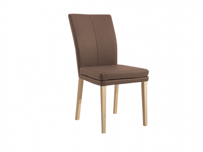 Niehoff Colorado Stuhl 741, Eiche bianco, Microfaser Atlantis Havanna braun