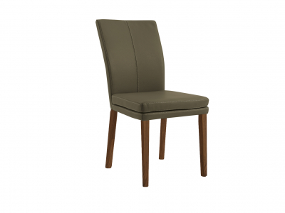 Niehoff Colorado Stuhl 741, Wild-Nussbaum, Leder Napoli olivgrün