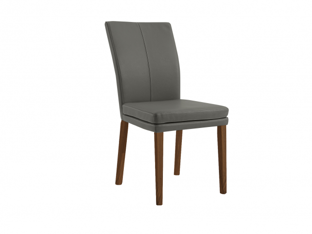 Niehoff Colorado Stuhl 741, Wild-Nussbaum, Leder Napoli schiefergrau