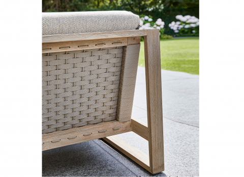 Apple Bee Antigua Loungesofa 2-Sitzer, Armlehne links aus Teakholz coastal ca. 131cm