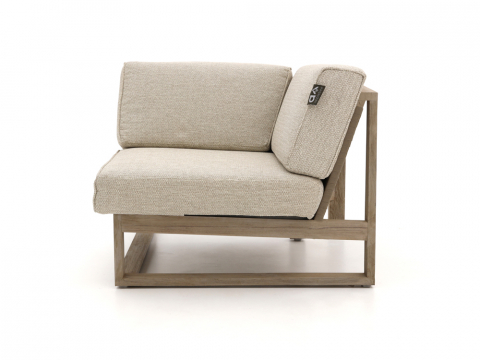Apple Bee Antigua Lounge Eckmodul Teakholz coastal inkl. Kissen 81x81cm