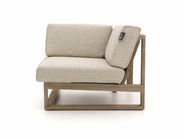 Apple Bee Antigua Lounge Eckmodul Teakholz coastal inkl. Kissen 81x81cm