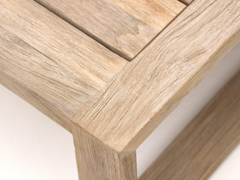 Apple Bee Antigua Loungetisch-Set 2-teilig ca. 81x81cm und 65x65cm aus Teakholz coastal