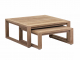 Apple Bee Antigua Loungetisch-Set 2-teilig ca. 81x81cm und 65x65cm aus Teakholz coastal