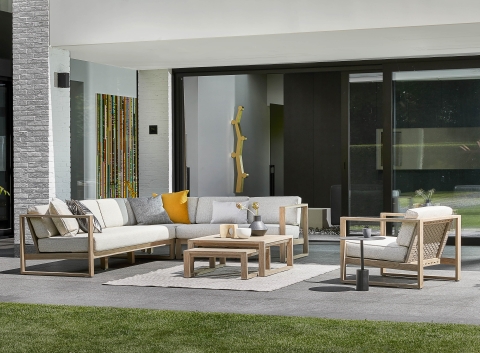 Apple Bee Antigua Lounge-Set Teakholz coastal ca. 274x293cm