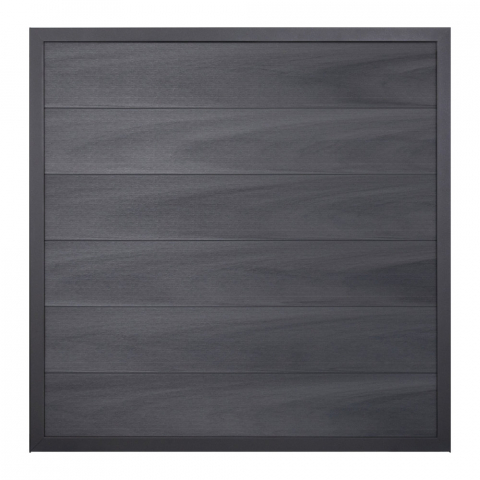 GrojaViento BPC Zaun Steingrau co-extrudiert 180x180cm Rahmen Anthrazit DB 703 4250260967612