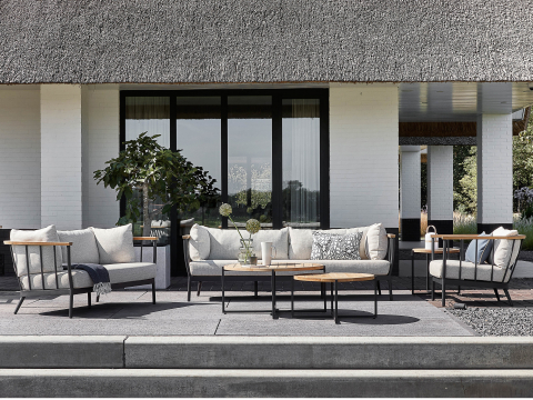 Apple Bee Condor Lounge Sofa 2-Sitzer Aluminium black 150cm