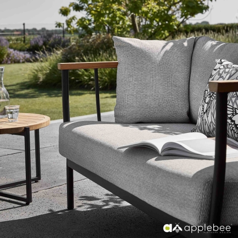 Apple Bee Condor Lounge Sofa 2-Sitzer Alu black 150cm