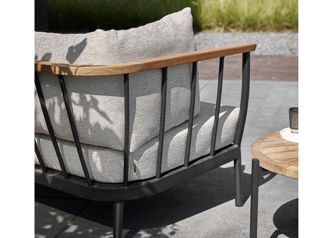 Apple Bee Condor Lounge Sofa 2-Sitzer Alu black 150cm