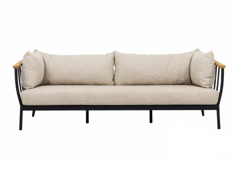 Apple Bee Condor Lounge Sofa 3-Sitzer Alumium black 217cm
