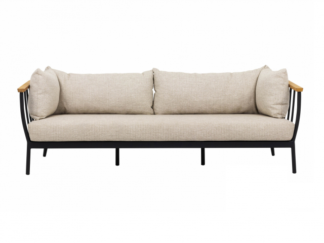 Apple Bee Condor Lounge Sofa 3-Sitzer Alumium black 217cm