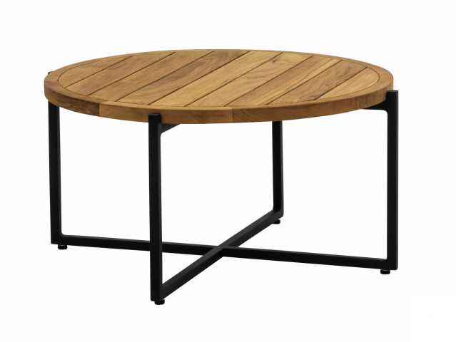 Apple Bee Condor Loungetisch 74x38cm Aluminium black mit Teakplatte
