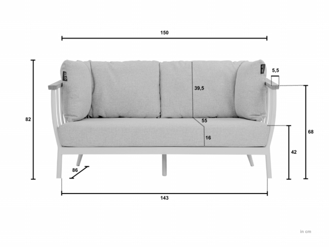 Apple Bee Condor Lounge-Set I Aluminium black