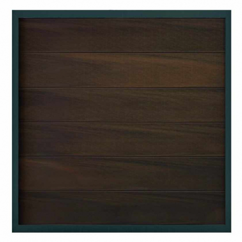 GrojaViento BPC Zaun Walnuss co-extrudiert 180x180cm Rahmen Anthrazit DB 703 4250260967629