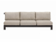 Apple Bee Sticks and More 3-Sitzer Sofa 216cm Aluminium taupe