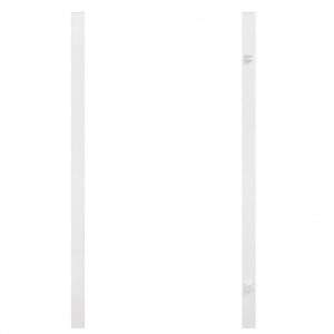 Doppeltor-Pfosten weiß, 2er-Set 0729 für Höhe 180cm