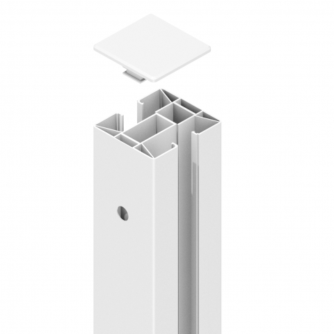 System Klemmpfosten 4601, wei 192,5cm