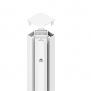 System Eck-Klemmpfosten 4603, weiß<br>105cm