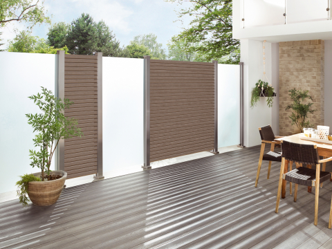 Zaunfeld System Rhombus Alu Vintage Oak 2956 59x180cm