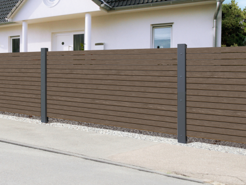 Zaunfeld System Rhombus Alu Vintage Oak 2957 180x90cm