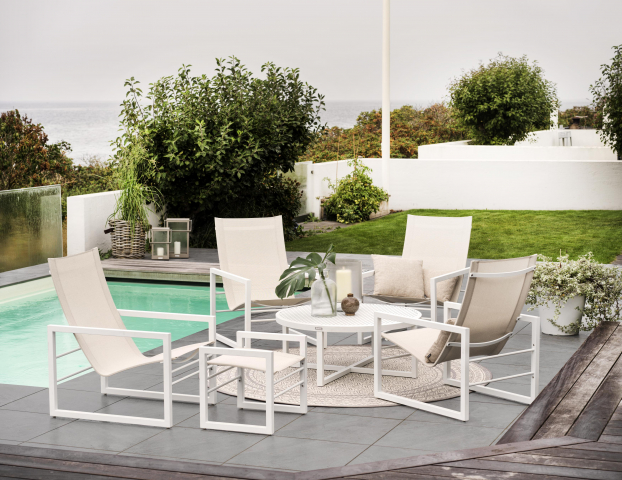 Brafab Vevi Loungetisch weiß 100x40cm